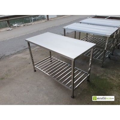 Bàn inox 2 tầng, KT 1200x600 Bàn inox 2 tầng, KT 1200x600