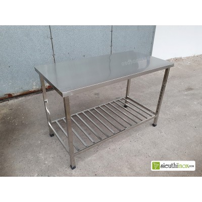 Bàn inox 2 tầng, KT 1200x600 Bàn inox 2 tầng, KT 1200x600