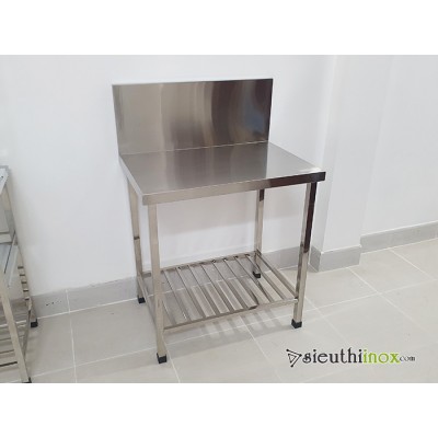 Bàn bếp inox 2 tầng có thành chắn 7552