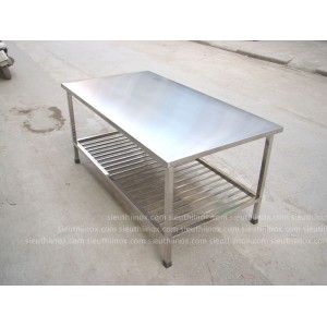 Bàn chặt inox 2 tầng