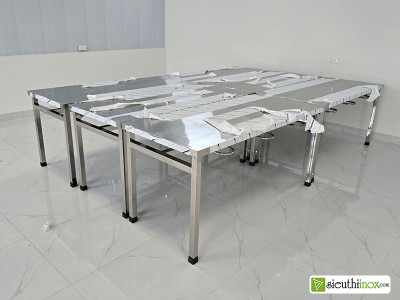 Bàn inox 304 xuất xưởng cho khách hàng ở khu công nghiệp Đài Tư
