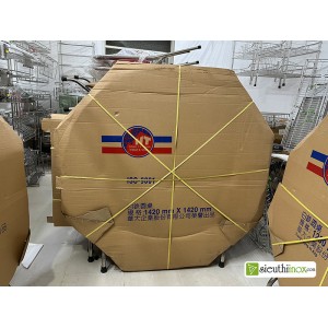 Bàn tròn inox 304, đk 1.4m, BT14 (M304) - loại cao cấp Bàn tròn inox 304, đk 1.4m, BT14 (M304) - loại cao cấp