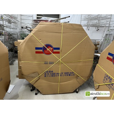 Bàn tròn inox 304, đk 1.4m, BT14 (M304) - loại cao cấp Bàn tròn inox 304, đk 1.4m, BT14 (M304) - loại cao cấp