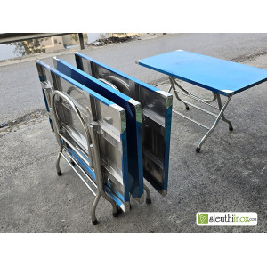 Bàn xếp inox, KT 1200x700 (loại dày ~9kg)