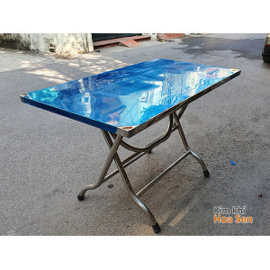 Bàn xếp inox 1400x800 inox 201