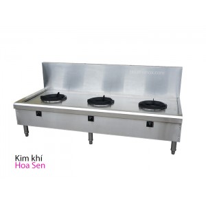 Bếp inox công nghiệp 3 họng loại thấp Bếp inox công nghiệp 3 họng loại thấp