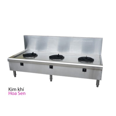 Bếp inox công nghiệp 3 họng loại thấp