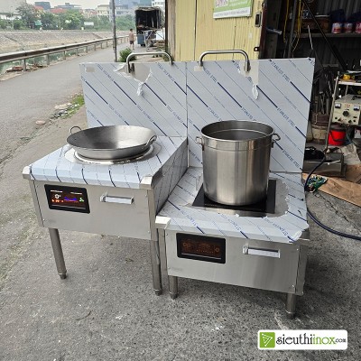 Bếp từ công nghiệp - bếp đơn 15kw loại phẳng và lõm
