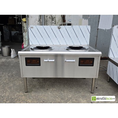 Bếp từ công nghiệp 15kw mặt lõm dùng chảo xào