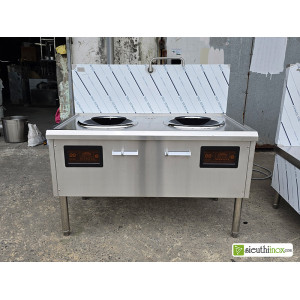 Bếp từ đôi công nghiệp 15kw mặt lõm dùng chảo xào (BH 2 năm) Bếp từ đôi công nghiệp 15kw mặt lõm dùng chảo xào (BH 2 năm)