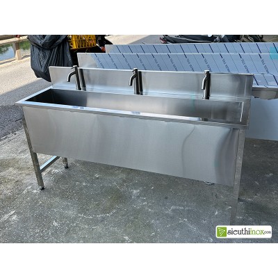 Bồn rửa tay 1.5m 3 vòi dùng cho học sinh Bồn rửa tay 1.5m 3 vòi dùng cho học sinh