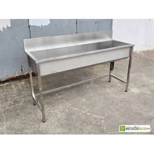 Bồn rửa tay, rửa dụng cụ inox dạng máng dài Bồn rửa tay, rửa dụng cụ inox dạng máng dài