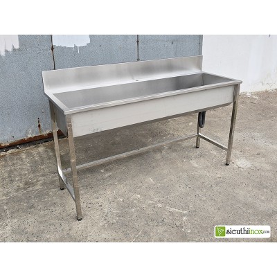 Bồn rửa tay, rửa dụng cụ inox dạng máng dài