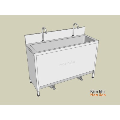 Mẫu thiết kế chậu rửa tay có vòi đạp chân