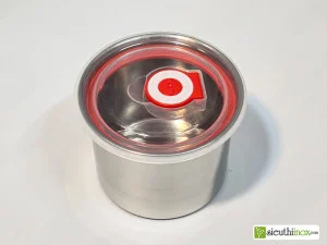 Ca inox có nắp đậy kín khít, không quai