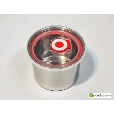 Ca inox có nắp đậy kín khít, không quai Ca inox có nắp đậy kín khít, không quai