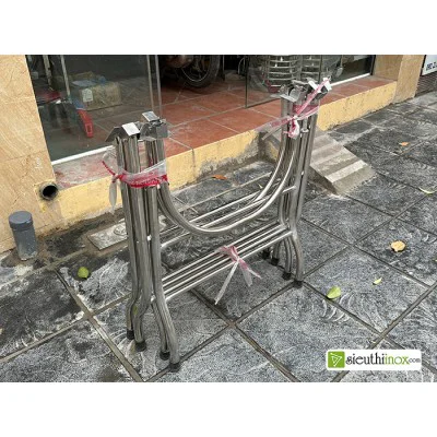 Chân bàn xếp inox phi 32