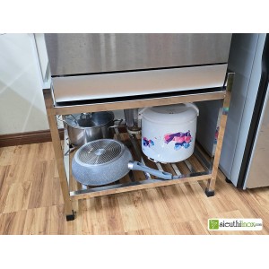 Kệ inox 2 tầng để máy rửa bát, 65x57cm