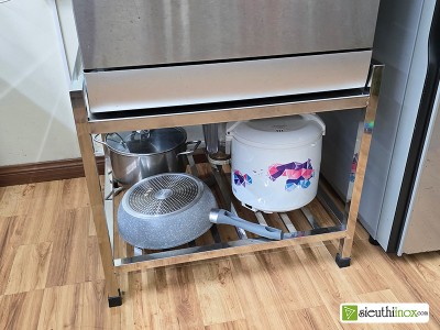 Kệ inox 2 tầng để máy rửa bát, 65x57cm Kệ inox 2 tầng để máy rửa bát, 65x57cm