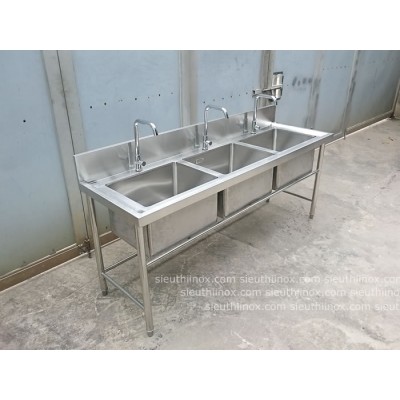 Chậu rửa công nghiệp 3 hố Chậu rửa công nghiệp 3 hố