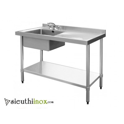Bàn chậu rửa công nghiệp 1 hố Bàn chậu rửa công nghiệp 1 hố
