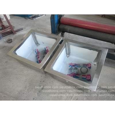 Hố chậu rửa công nghiệp liền vành