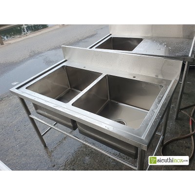 Chậu rửa công nghiệp, loại 2 hố Chậu rửa công nghiệp, loại 2 hố