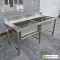 Chậu rửa công nghiệp 2 hố to inox 304 dùng cho bếp ăn tập thể