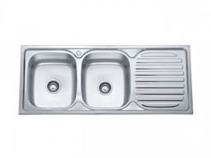 Chậu rửa bát inox 2 hố có bàn, cr-12050