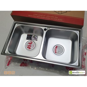 Chậu rửa bát 2 hố cân S82 Sơn Hà Chậu rửa bát 2 hố cân S82 Sơn Hà