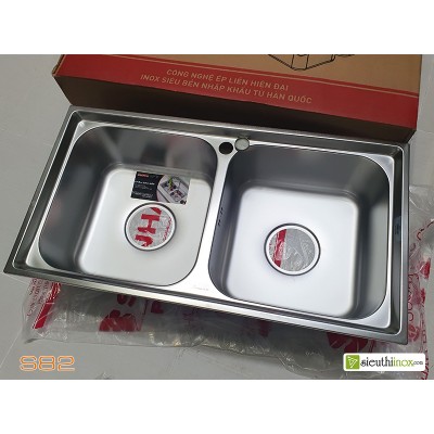 Chậu rửa bát 2 hố cân S82 Sơn Hà Chậu rửa bát 2 hố cân S82 Sơn Hà