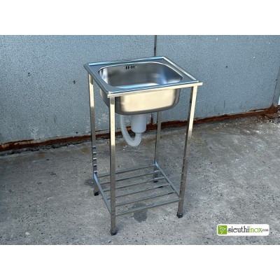 Chậu rửa 1 hố có sẵn chân, A4C Chậu rửa 1 hố có sẵn chân, A4C