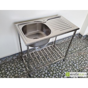 Chậu rửa bát chén 1 hố có bàn cr-B1C