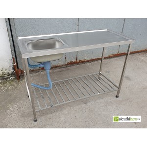 Bàn bếp chậu rửa có chân, có gờ chắn nước - kbcr1355A4 Bàn bếp chậu rửa có chân, có gờ chắn nước - kbcr1355A4