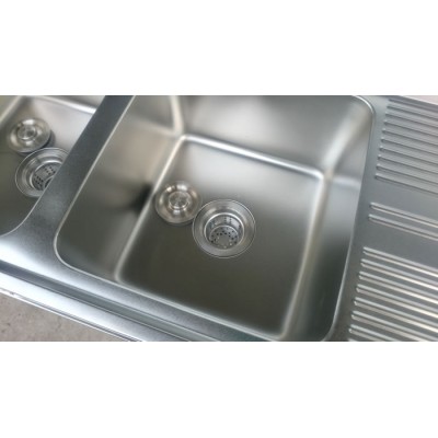 Chậu rửa inox 2 hố 1 bàn, cr-9245C