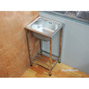 Chậu rửa inox 1 hố có chân cr-4236C Chậu rửa inox 1 hố có chân cr-4236C