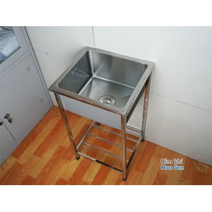 Chậu rửa 1 hố có chân, cr-4541C-201 Chậu rửa 1 hố có chân, cr-4541C-201