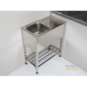 Chậu rửa tay inox có chân, quây 3 cạnh, 1HBQ Chậu rửa tay inox có chân, quây 3 cạnh, 1HBQ
