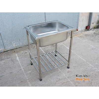 Chậu rửa bát 1 hố to có chân, cr-A3C Chậu rửa bát 1 hố to có chân, cr-A3C
