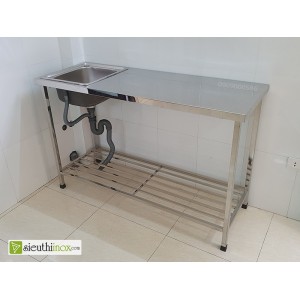 Kệ bếp kèm chậu rửa 1 hố cho phòng trọ