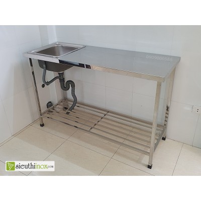 Kệ bếp inox kèm chậu rửa cho phòng trọ, CCMN