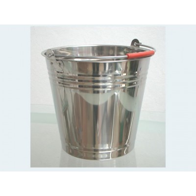 Xô inox quai đỏ