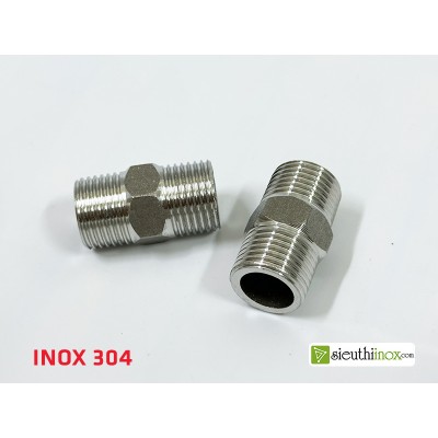 Kép ren 21 dùng nối dây cấp nước, inox 304 Kép ren 21 dùng nối dây cấp nước, inox 304