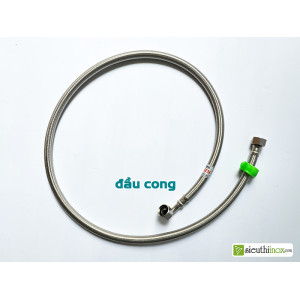 Dây cấp nước đầu cong 90 độ, inox 304