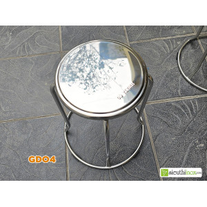 Ghế đẩu inox chân vòng GD04 Ghế đẩu inox chân vòng GD04