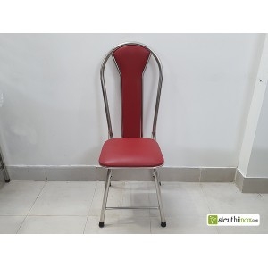 Ghế xếp inox K02 màu đỏ Ghế xếp inox K02 màu đỏ