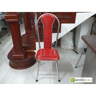 Ghế xếp inox K02 màu đỏ hoa Ghế xếp inox K02 màu đỏ hoa