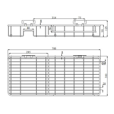 Kệ inox 304 cao cấp VC3070 Kệ inox 304 cao cấp VC3070