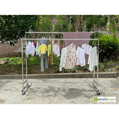 Giàn phơi quần áo inox, loại dài 2m, H25 Giàn phơi quần áo inox, loại dài 2m, H25