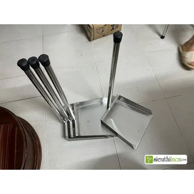 Hót rác inox 25cm cán cao 60cm, loại dày